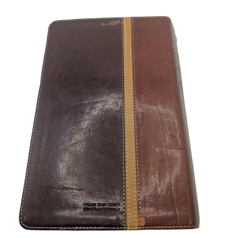 NIV The Message Parallel Study Bible Italian Duo-Tone Leather Zondervan